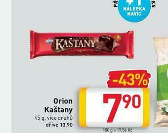 Billa Orion kaštany nabídka