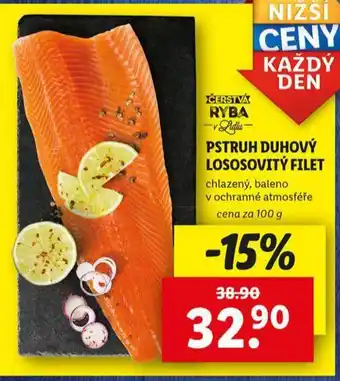 Lidl Pstruh duhový lososovitý filet nabídka