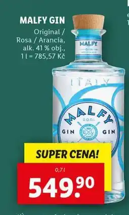Lidl Malfy gin nabídka