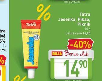 Billa Tatra jesenka, pikao, piknik nabídka