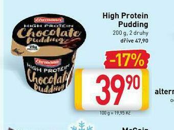 Billa High protein pudding nabídka