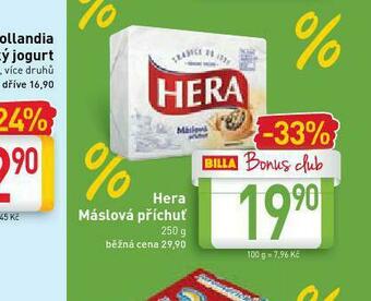 Billa Hera máslová příchuť nabídka