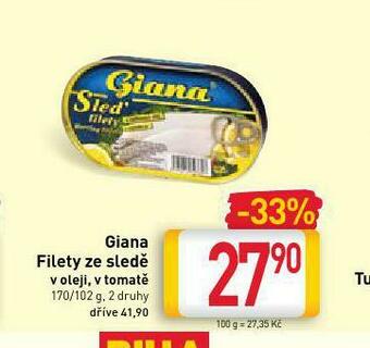 Billa Giana filety ze sledě nabídka