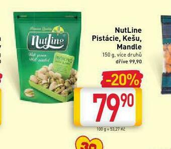 Nutline pistácie, kešu, mandle