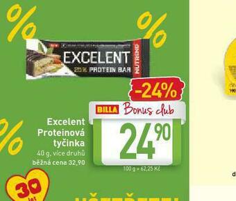 Billa Excelent proteinová tyčinka nabídka