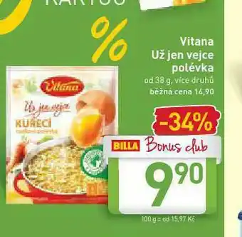 Billa Vitana už jen vejce polévka nabídka