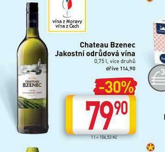 Billa Chateau bzenec jakostní odrůdová vína nabídka