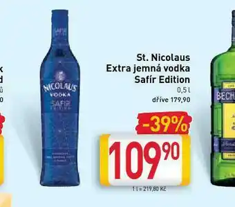 Billa St. nicolaus extra jemná vodka safír edition nabídka