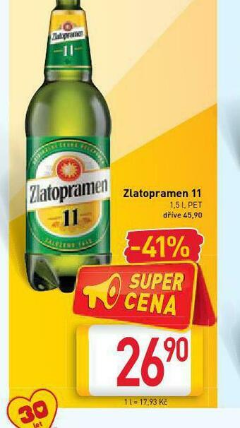 Billa Pivo zlatopramen 11 nabídka