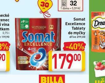 Billa Somat excellence tablety do myčky nabídka