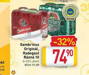 Billa Pivo radegast rázná 10 nabídka
