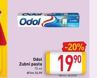Billa Odol zubní pasta nabídka