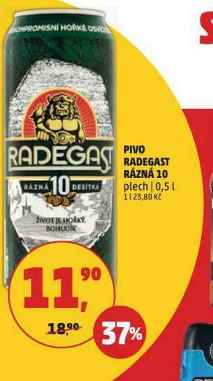 Penny Market Pivo radegast rázná 10 nabídka