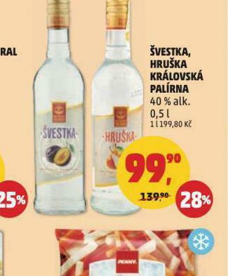 Penny Market Švestka, hruška královská palírna nabídka