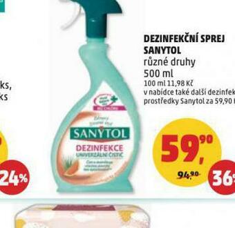 Penny Market Sanytol dezinfekční sprej nabídka