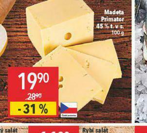 Globus Madeta primátor 45% nabídka
