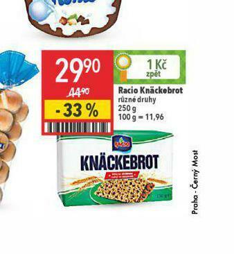 Globus Racio knäckebrot nabídka