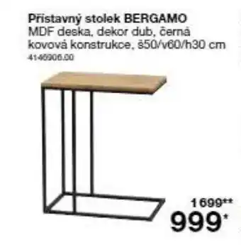 Sconto Přístavný stolek BERGAMO nabídka