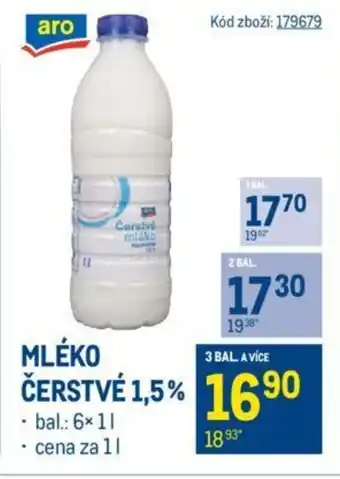 Makro MLÉKO ČERSTVÉ 1.5% nabídka