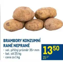 Makro BRAMBORY KONZUMNÍ RANÉ NEPRANÉ nabídka