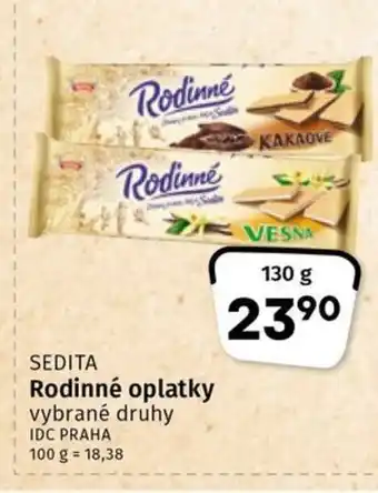 Coop SEDITA Rodinné oplatky nabídka