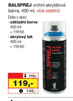 Barvy a laky drogerie BALSPREJ nabídka