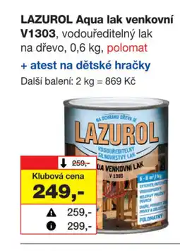 Barvy a laky drogerie LAZUROL Aqua lak venkovní V1303 nabídka