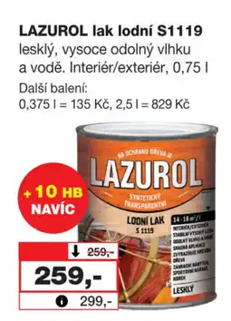 Barvy a laky drogerie LAZUROL lak lodní S1119 nabídka