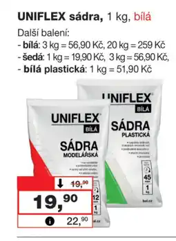 Barvy a laky drogerie UNIFLEX sádra, 1 kg nabídka