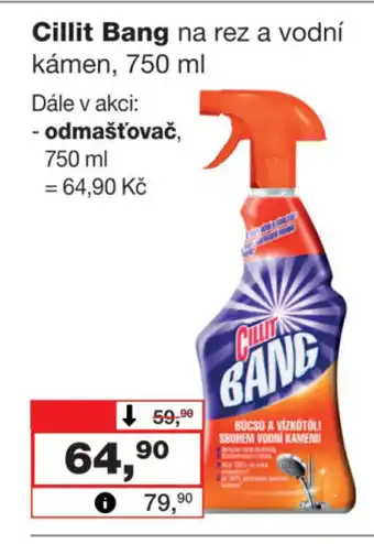 Barvy a laky drogerie Cillit Bang na rez a vodní kámen, 750 ml nabídka