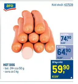 Makro HOT DOG nabídka
