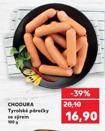 Kaufland CHODURA Tyrolské párečky se sýrem nabídka