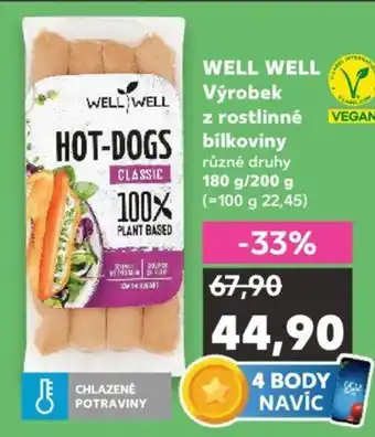 Kaufland WELL WELL Výrobek z rostlinné bilkoviny nabídka