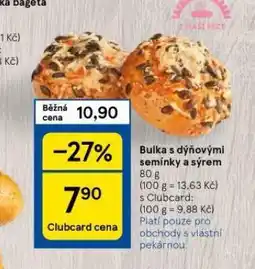 Tesco Bulka s dýňovými semínky a sýrem nabídka