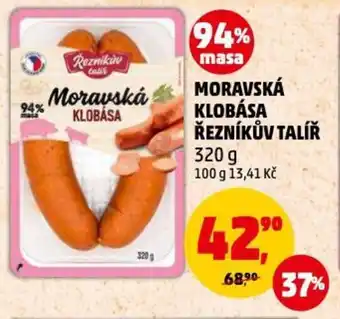 Penny Market MORAVSKÁ KLOBÁSA ŘEZNÍKŮV TALÍŘ nabídka