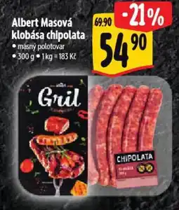 Albert Albert Masová klobása chipolata nabídka