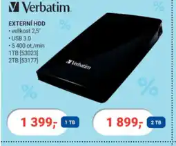 Planeo Elektro Verbatim EXTERNÍ HDD nabídka