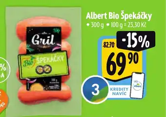 Albert Albert Bio Špekáčky nabídka