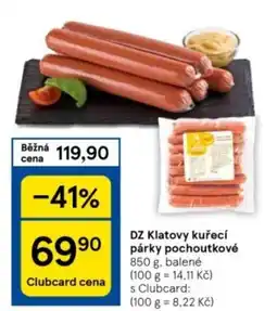 Tesco DZ Klatovy kuřecí párky pochoutkové nabídka