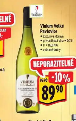 Albert Vinium velké pavlovice nabídka
