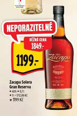 Albert Zacapa solera gran reserva nabídka