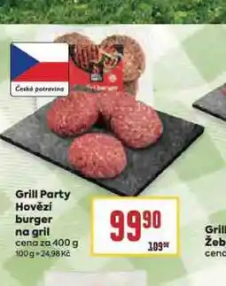 Billa Grill party hovězí burger na gril nabídka