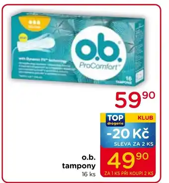 TOP drogerie o.b. tampony nabídka