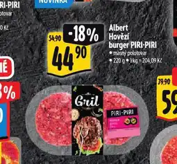 Albert Hovězí burger piri-piri nabídka