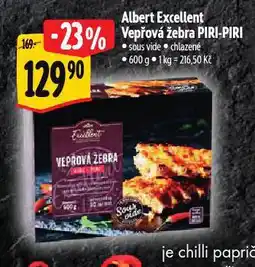 Albert Vepřová žebra piri-piri nabídka