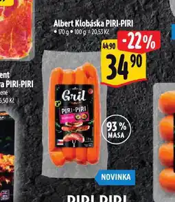 Albert Klobáska piri-piri nabídka