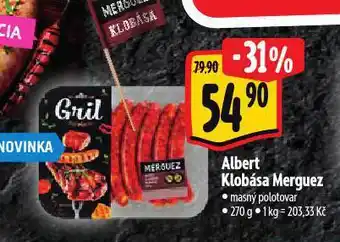 Albert Klobása merguez nabídka