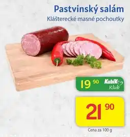 Kubík potraviny Pastvinský salám nabídka