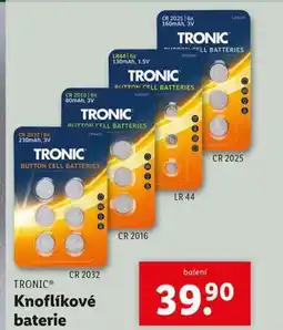 Lidl Knoflíkové baterie nabídka