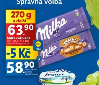 Lidl Milka čokoláda nabídka